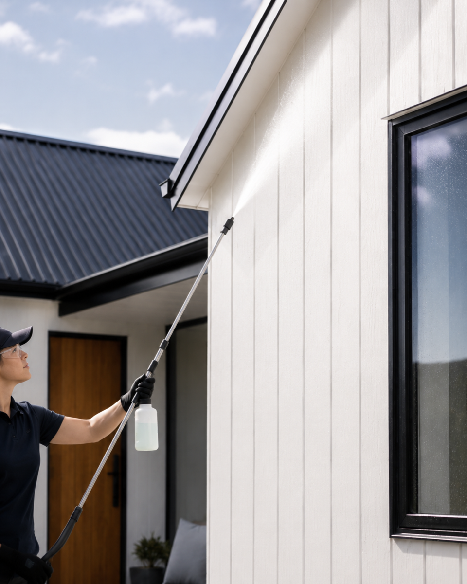 Exterior wall cleaning service